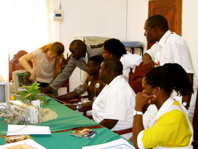 Jamie Howard working with Hospital